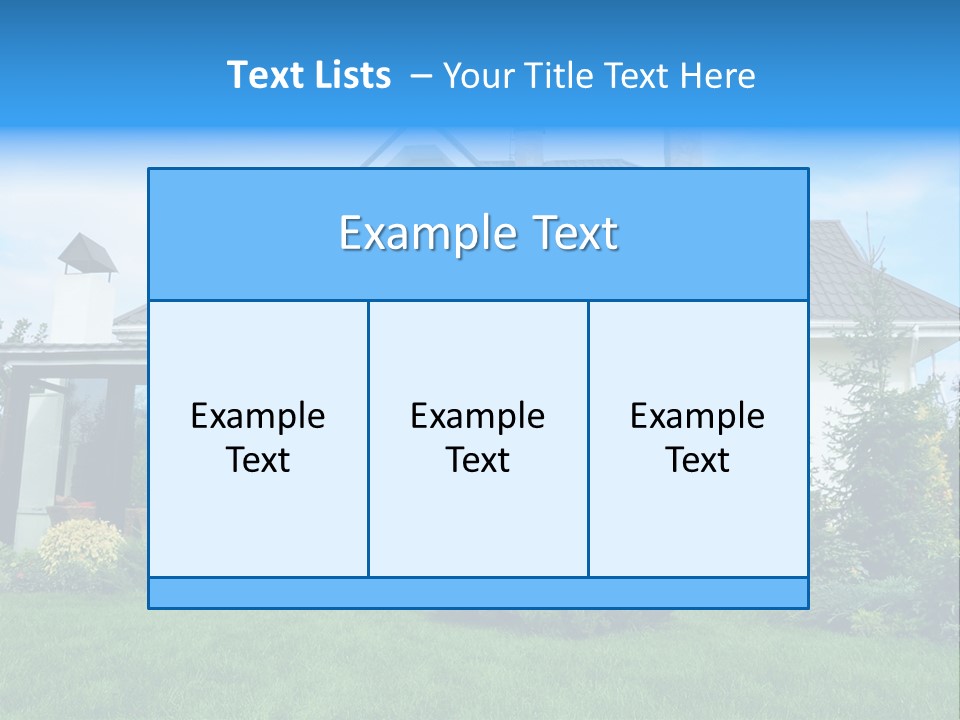 A House With A Blue Sign In Front Of It PowerPoint Template