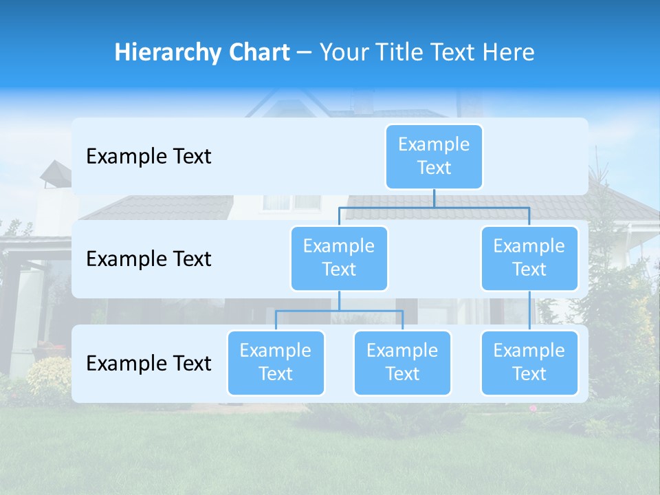 A House With A Blue Sign In Front Of It PowerPoint Template
