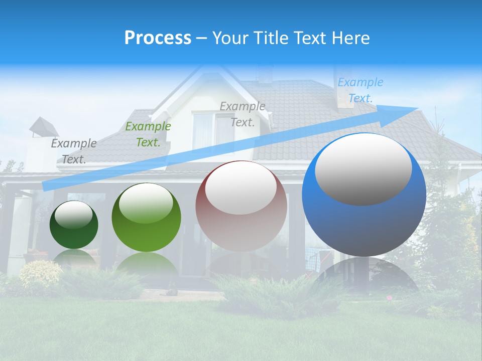 A House With A Blue Sign In Front Of It PowerPoint Template