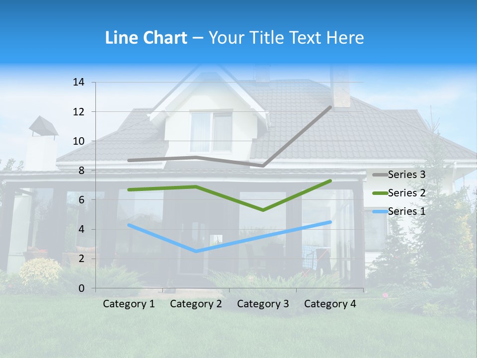 A House With A Blue Sign In Front Of It PowerPoint Template