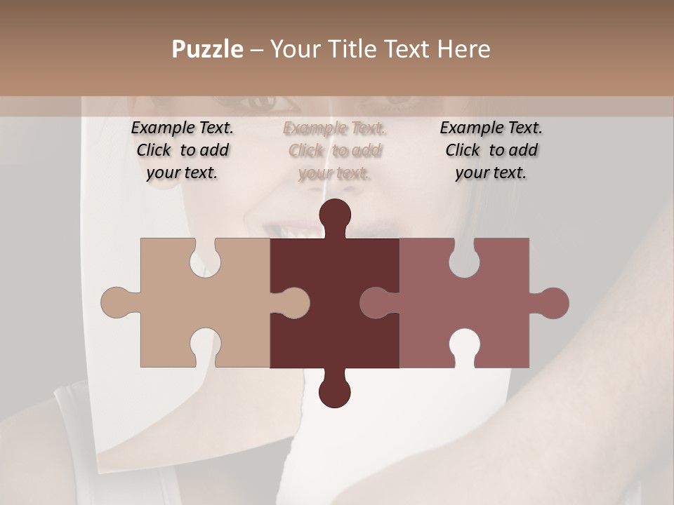 A Woman Holding A Piece Of Paper In Front Of Her Face PowerPoint Template