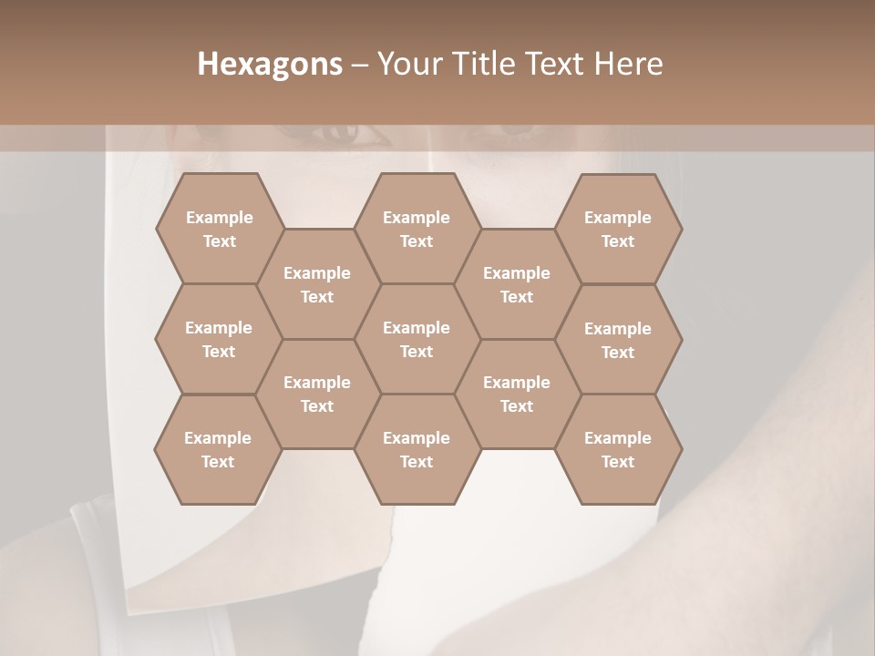 A Woman Holding A Piece Of Paper In Front Of Her Face PowerPoint Template