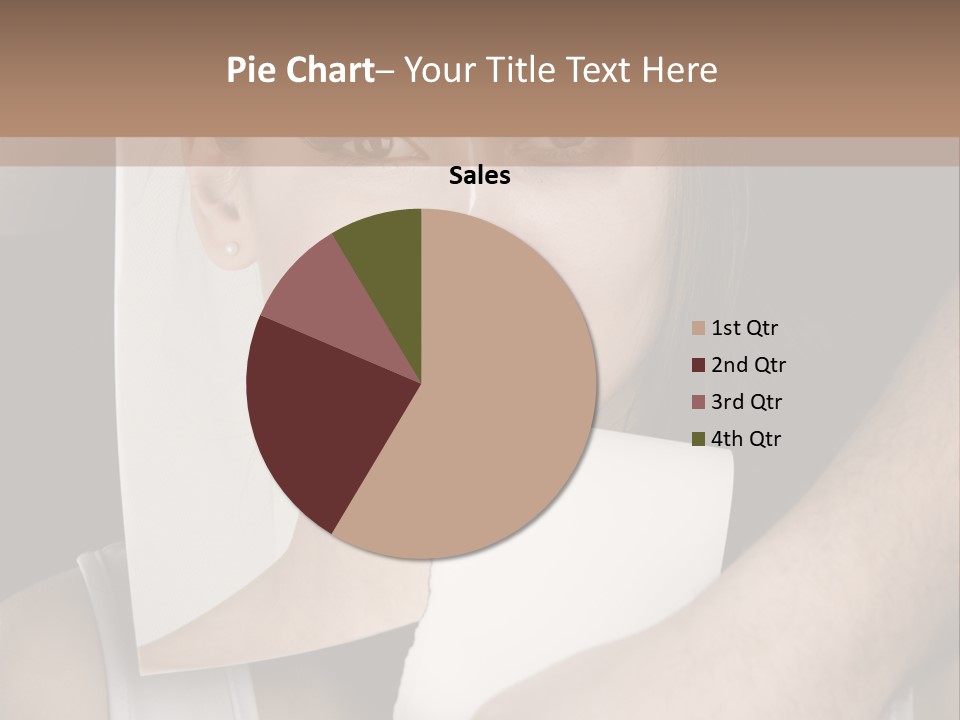 A Woman Holding A Piece Of Paper In Front Of Her Face PowerPoint Template