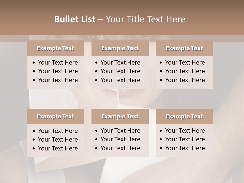 A Woman Holding A Piece Of Paper In Front Of Her Face PowerPoint Template