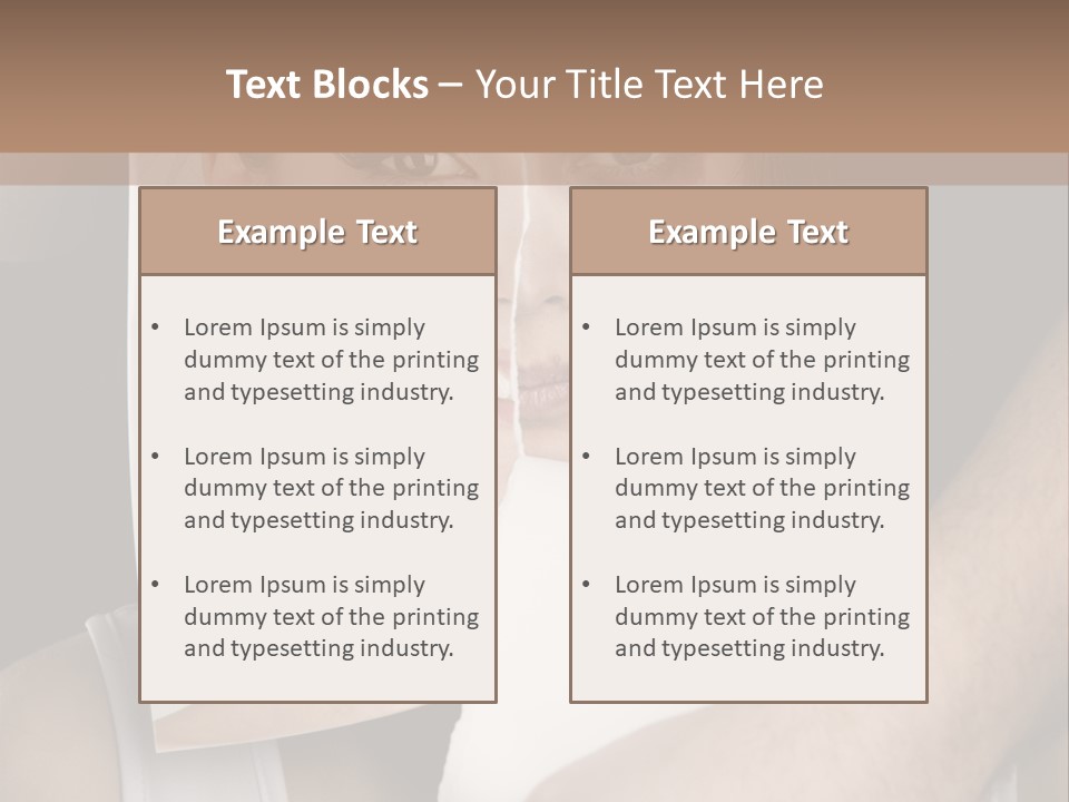 A Woman Holding A Piece Of Paper In Front Of Her Face PowerPoint Template