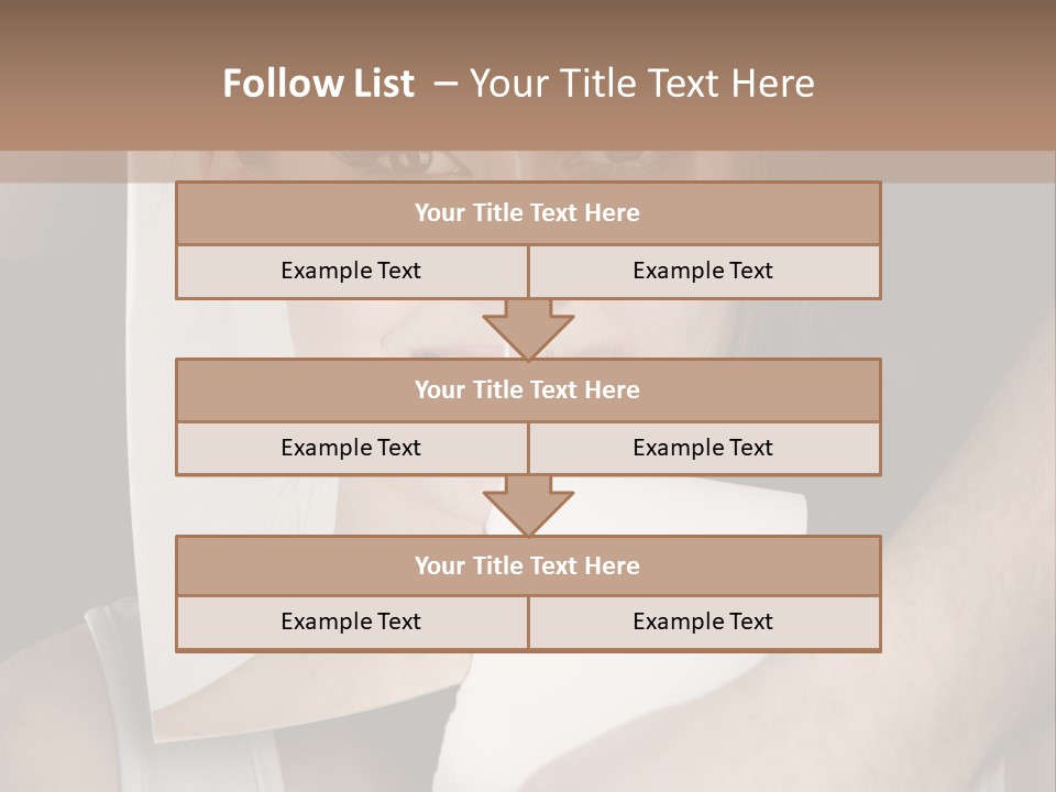 A Woman Holding A Piece Of Paper In Front Of Her Face PowerPoint Template