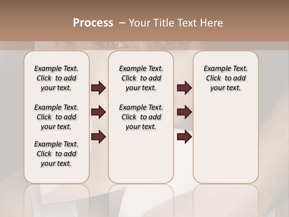 A Woman Holding A Piece Of Paper In Front Of Her Face PowerPoint Template