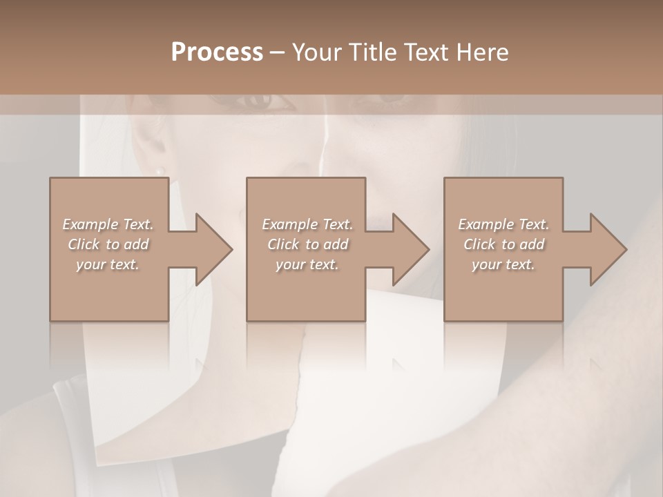 A Woman Holding A Piece Of Paper In Front Of Her Face PowerPoint Template