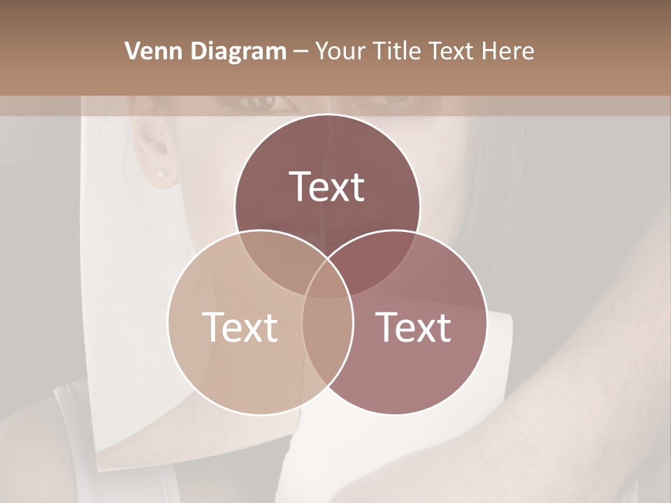 A Woman Holding A Piece Of Paper In Front Of Her Face PowerPoint Template