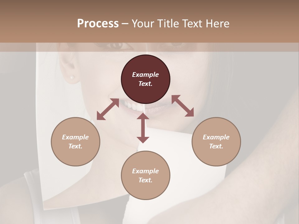 A Woman Holding A Piece Of Paper In Front Of Her Face PowerPoint Template