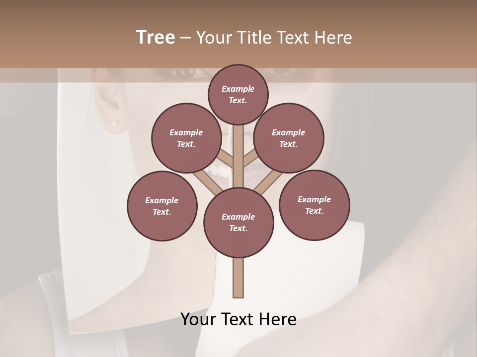 A Woman Holding A Piece Of Paper In Front Of Her Face PowerPoint Template