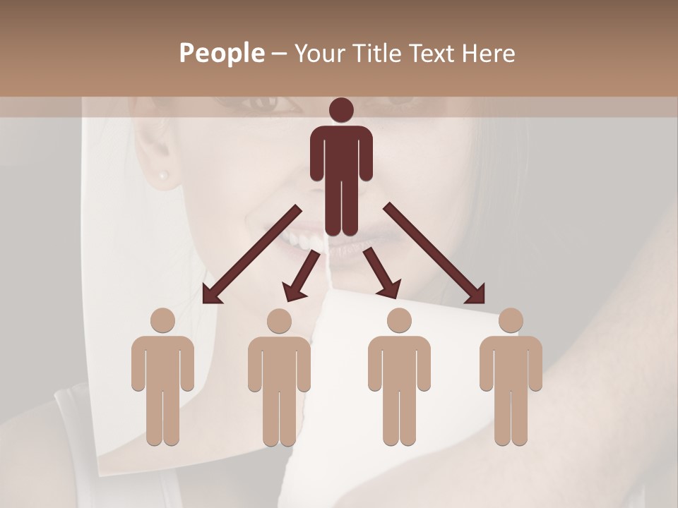 A Woman Holding A Piece Of Paper In Front Of Her Face PowerPoint Template