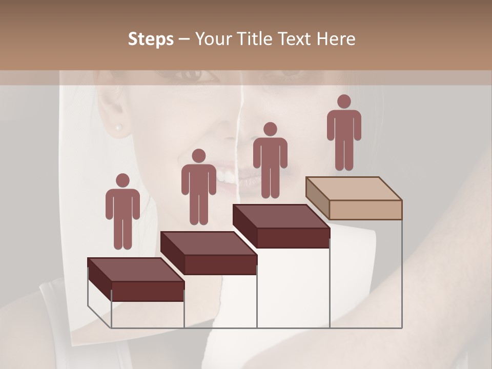 A Woman Holding A Piece Of Paper In Front Of Her Face PowerPoint Template