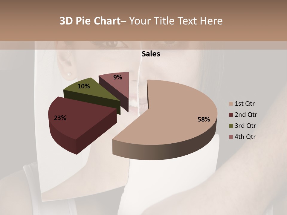 A Woman Holding A Piece Of Paper In Front Of Her Face PowerPoint Template
