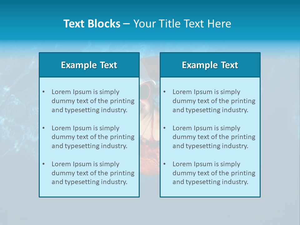 A Little Girl In A Swimming Pool With A Life Preserver PowerPoint Template