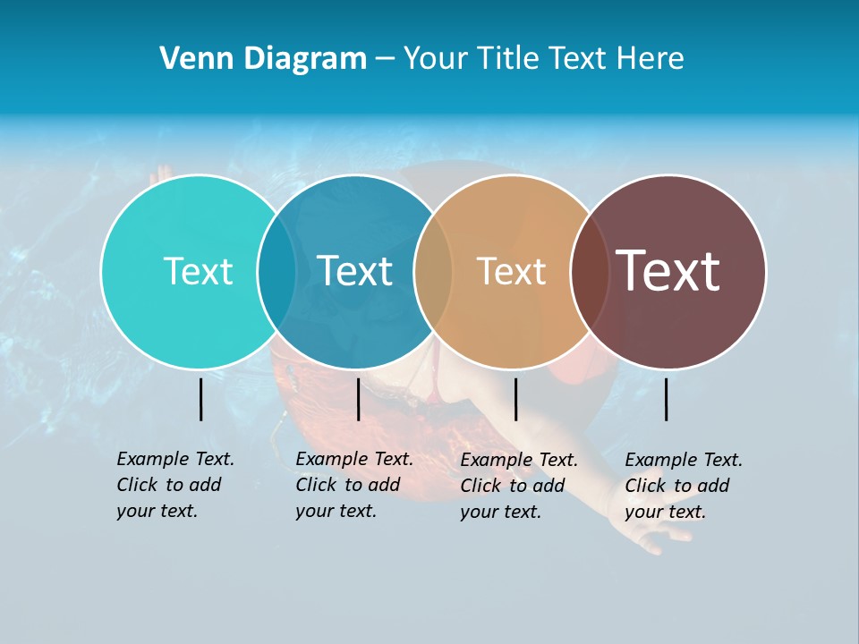 A Little Girl In A Swimming Pool With A Life Preserver PowerPoint Template