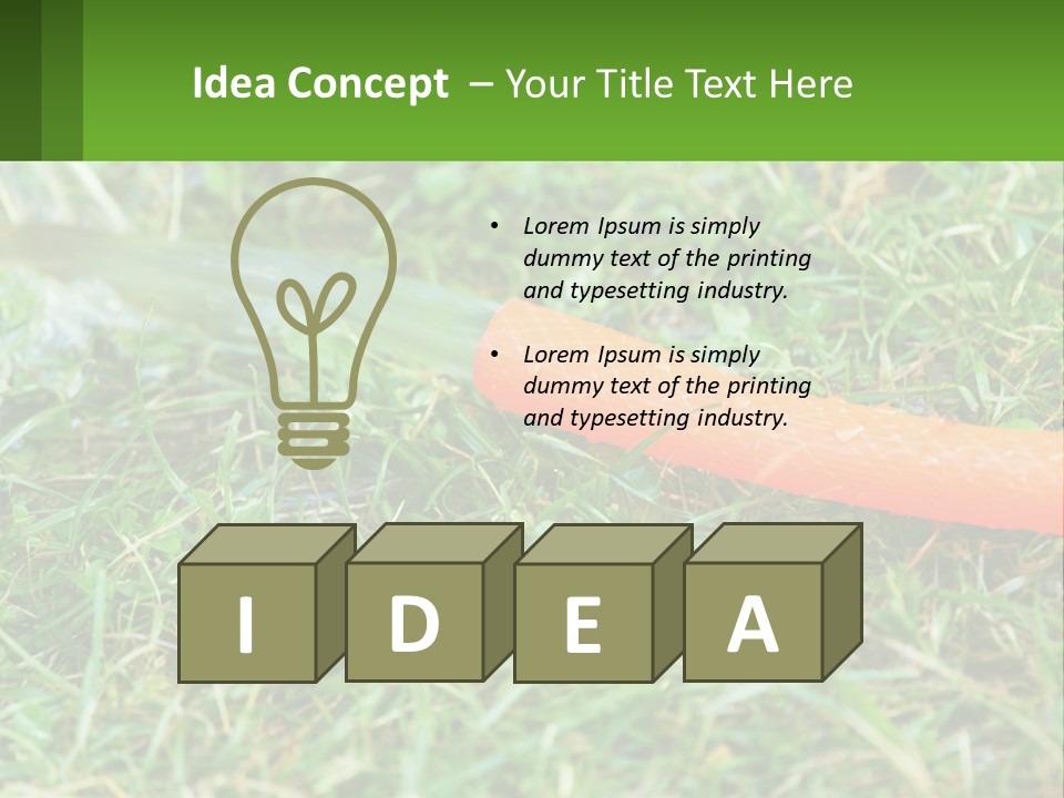 A Carrot Laying On The Ground With A Hose Attached To It PowerPoint Template