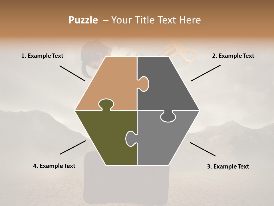 A Woman Holding A Briefcase With A Golden Key On Top Of It PowerPoint Template