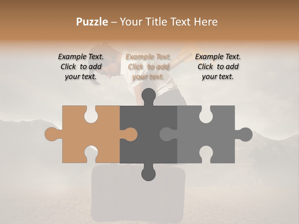 A Woman Holding A Briefcase With A Golden Key On Top Of It PowerPoint Template