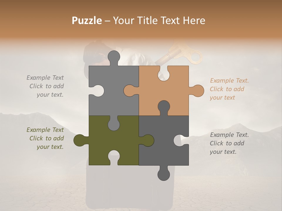 A Woman Holding A Briefcase With A Golden Key On Top Of It PowerPoint Template