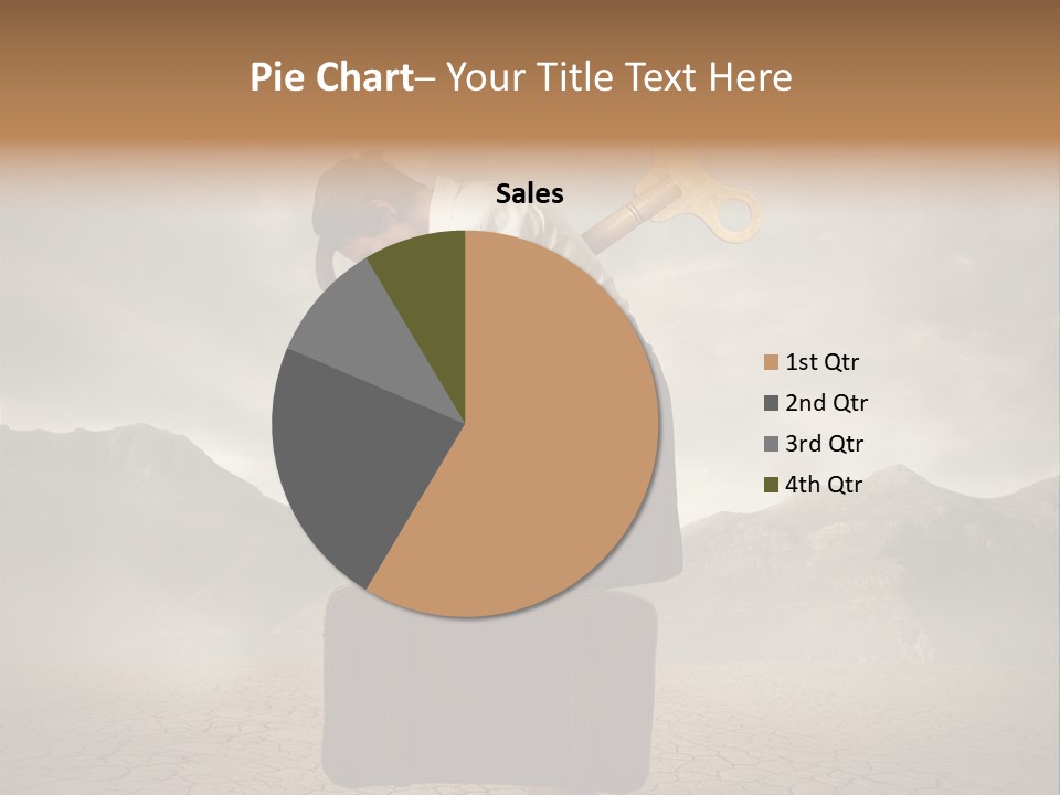 A Woman Holding A Briefcase With A Golden Key On Top Of It PowerPoint Template