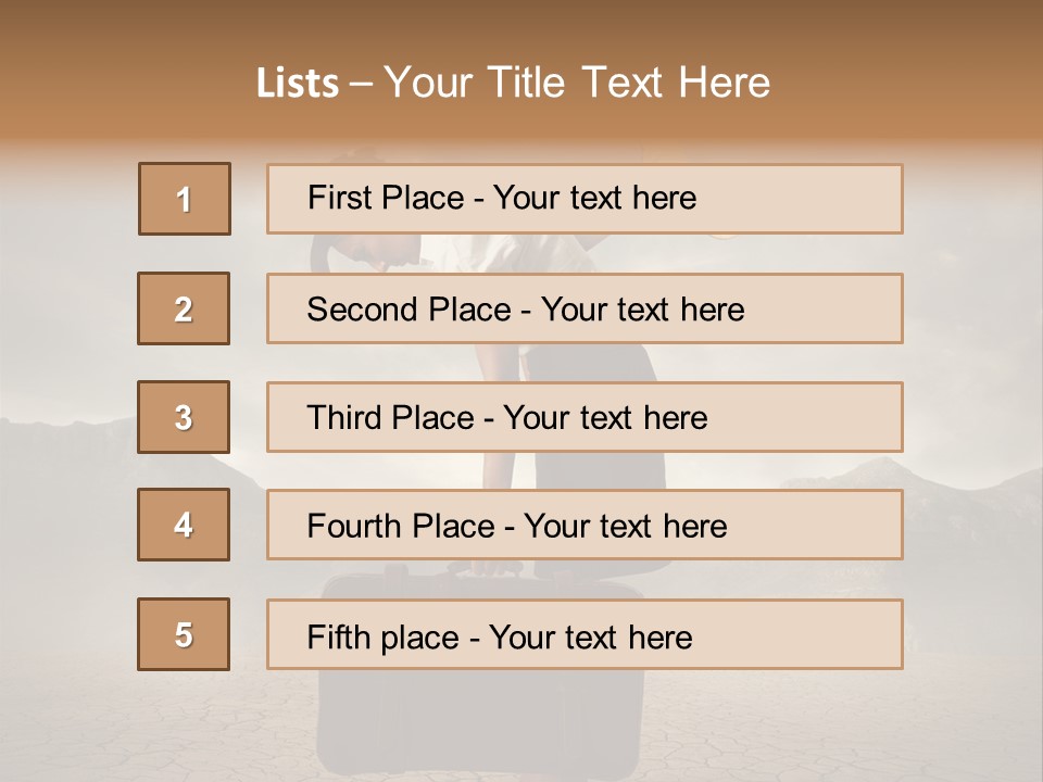 A Woman Holding A Briefcase With A Golden Key On Top Of It PowerPoint Template