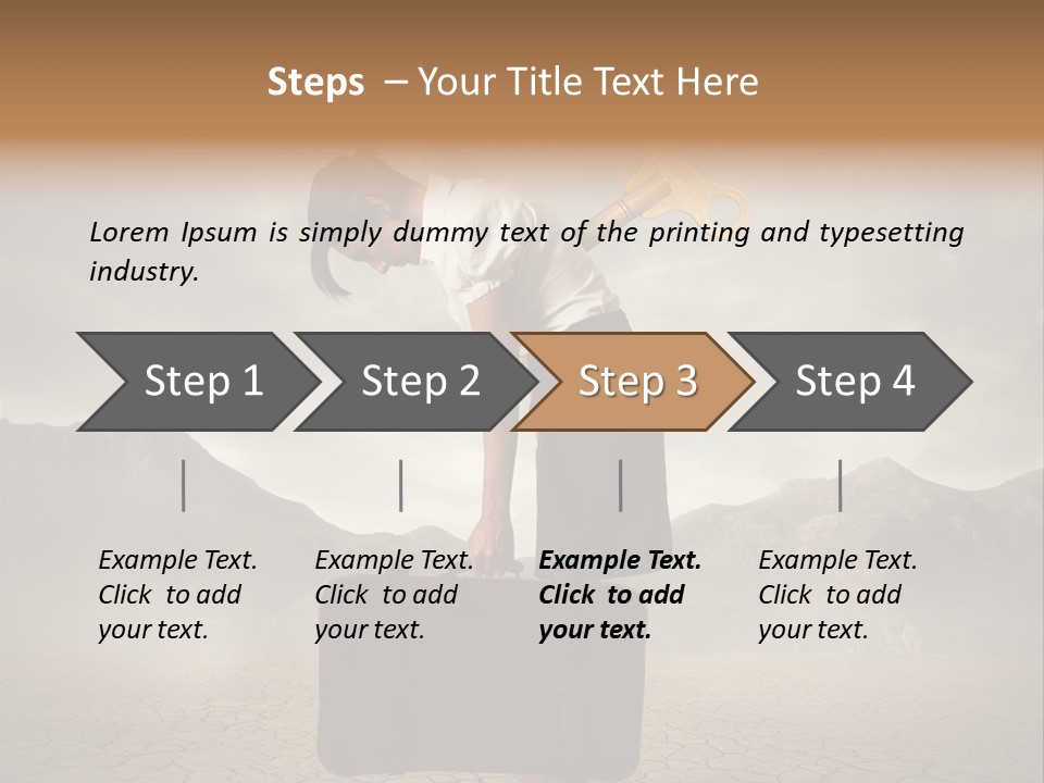 A Woman Holding A Briefcase With A Golden Key On Top Of It PowerPoint Template