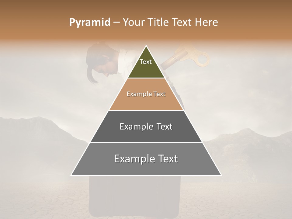 A Woman Holding A Briefcase With A Golden Key On Top Of It PowerPoint Template