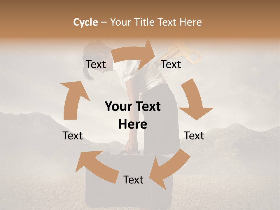 A Woman Holding A Briefcase With A Golden Key On Top Of It PowerPoint Template