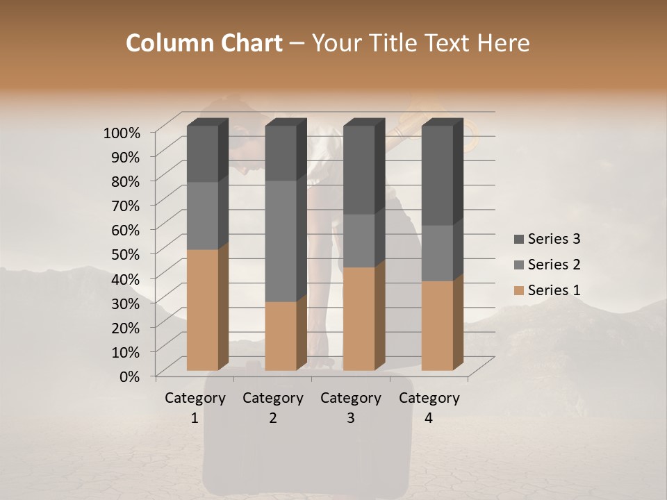 A Woman Holding A Briefcase With A Golden Key On Top Of It PowerPoint Template
