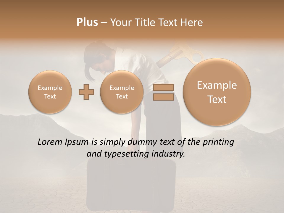 A Woman Holding A Briefcase With A Golden Key On Top Of It PowerPoint Template