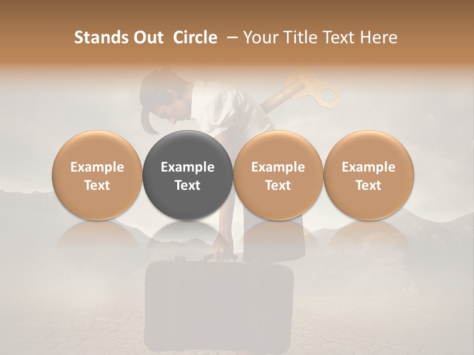 A Woman Holding A Briefcase With A Golden Key On Top Of It PowerPoint Template