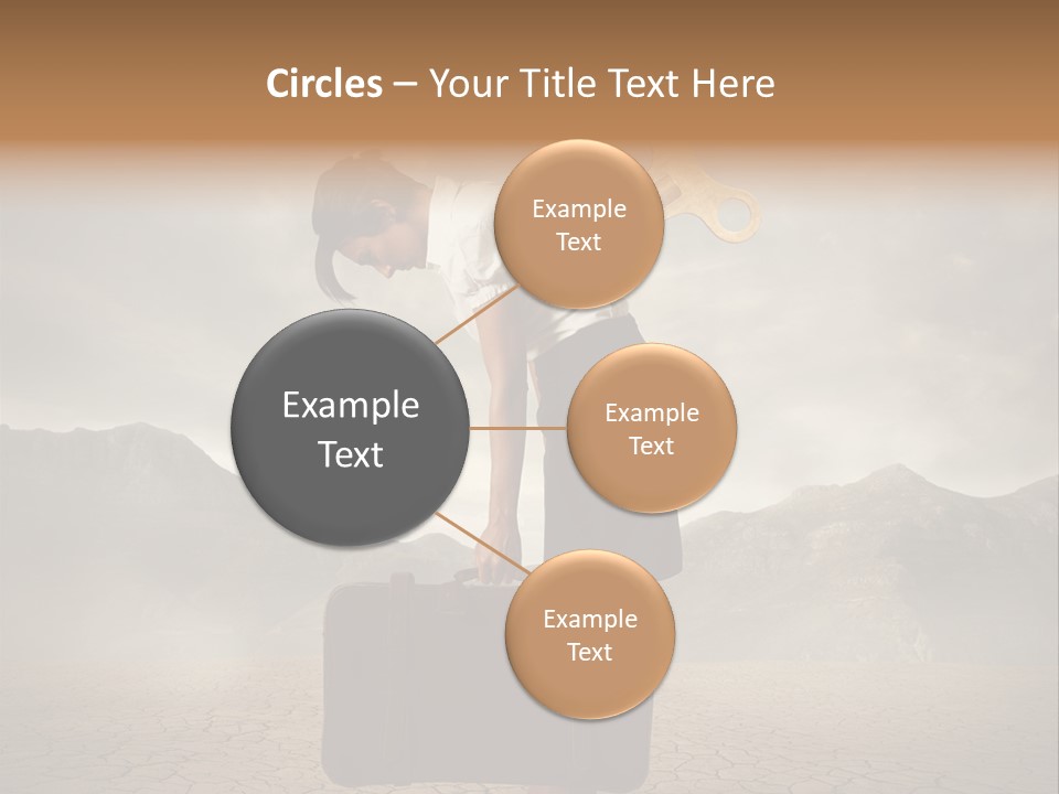 A Woman Holding A Briefcase With A Golden Key On Top Of It PowerPoint Template