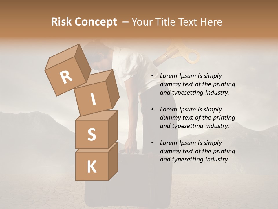 A Woman Holding A Briefcase With A Golden Key On Top Of It PowerPoint Template