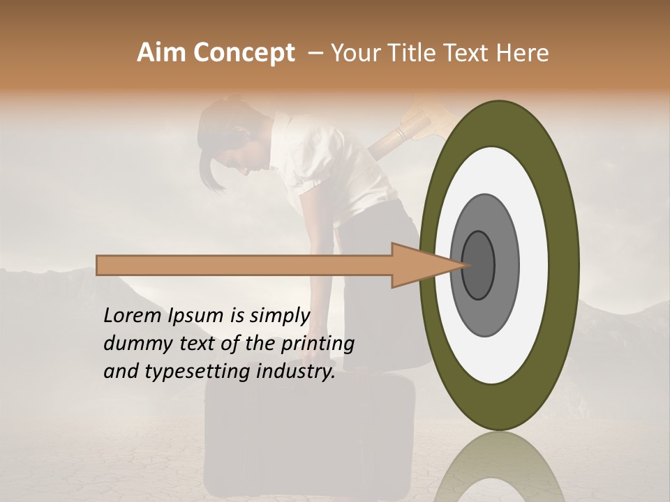 A Woman Holding A Briefcase With A Golden Key On Top Of It PowerPoint Template