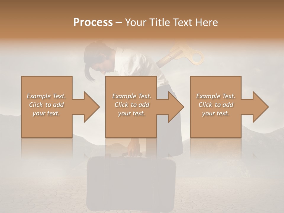 A Woman Holding A Briefcase With A Golden Key On Top Of It PowerPoint Template