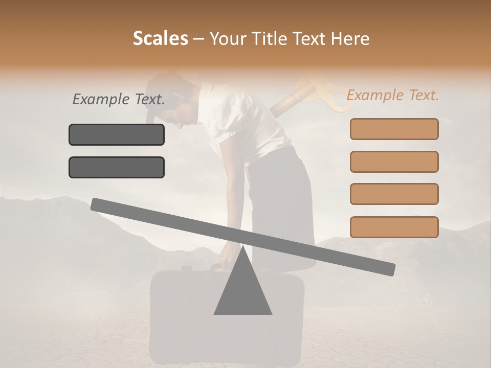 A Woman Holding A Briefcase With A Golden Key On Top Of It PowerPoint Template