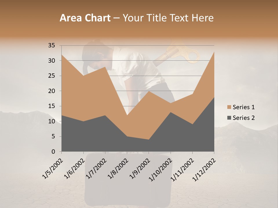 A Woman Holding A Briefcase With A Golden Key On Top Of It PowerPoint Template