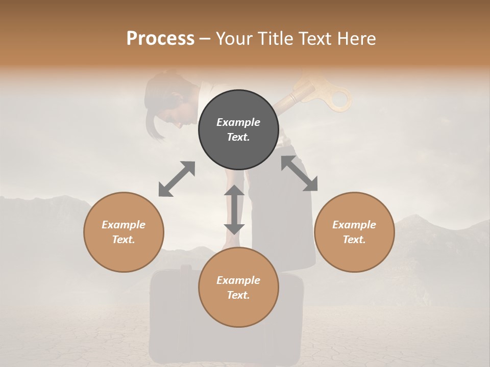 A Woman Holding A Briefcase With A Golden Key On Top Of It PowerPoint Template