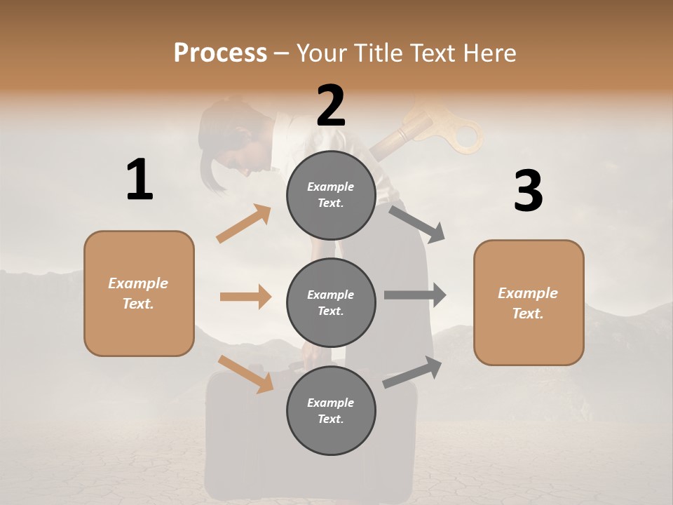 A Woman Holding A Briefcase With A Golden Key On Top Of It PowerPoint Template