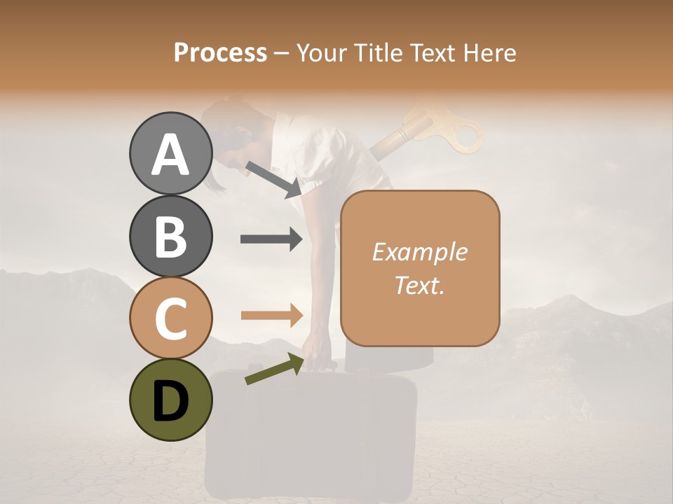 A Woman Holding A Briefcase With A Golden Key On Top Of It PowerPoint Template