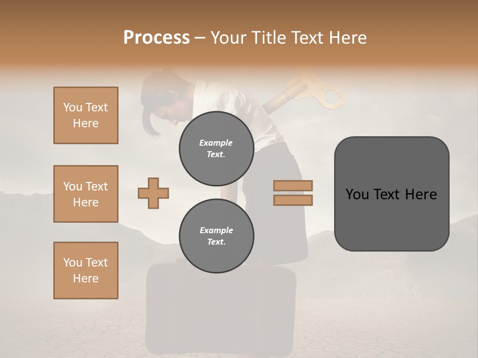 A Woman Holding A Briefcase With A Golden Key On Top Of It PowerPoint Template