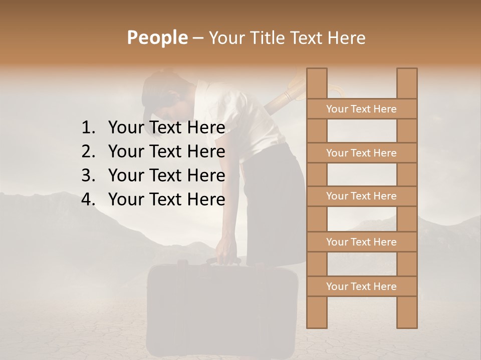 A Woman Holding A Briefcase With A Golden Key On Top Of It PowerPoint Template