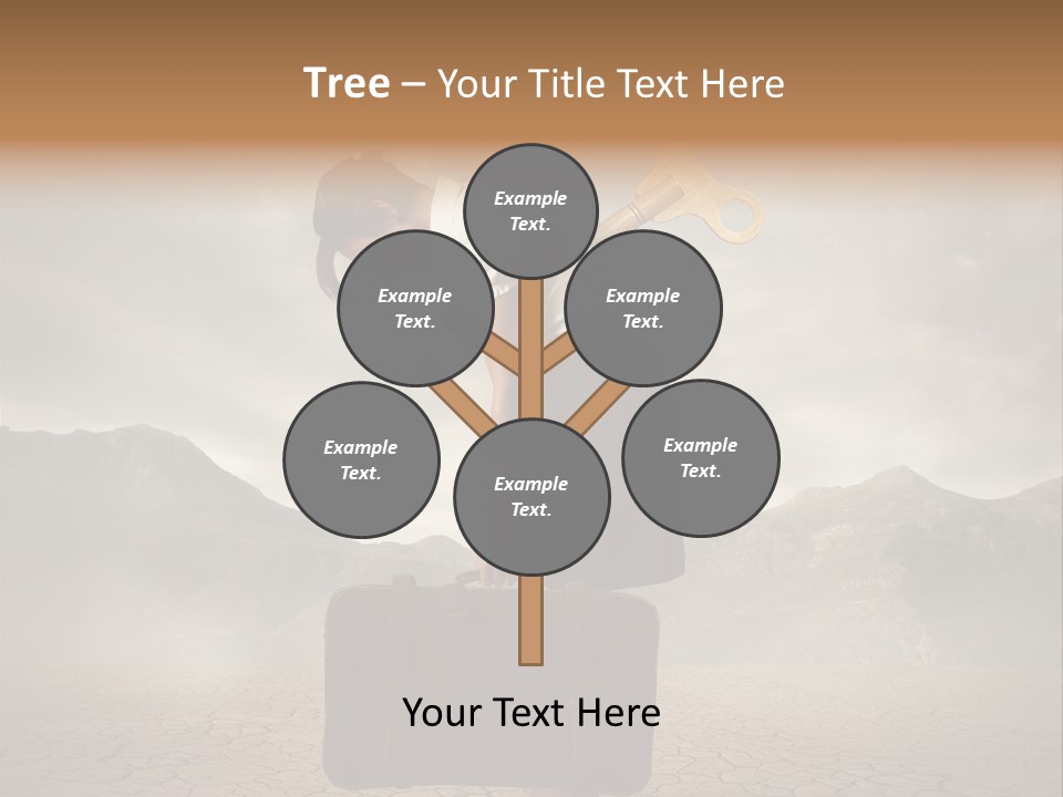 A Woman Holding A Briefcase With A Golden Key On Top Of It PowerPoint Template