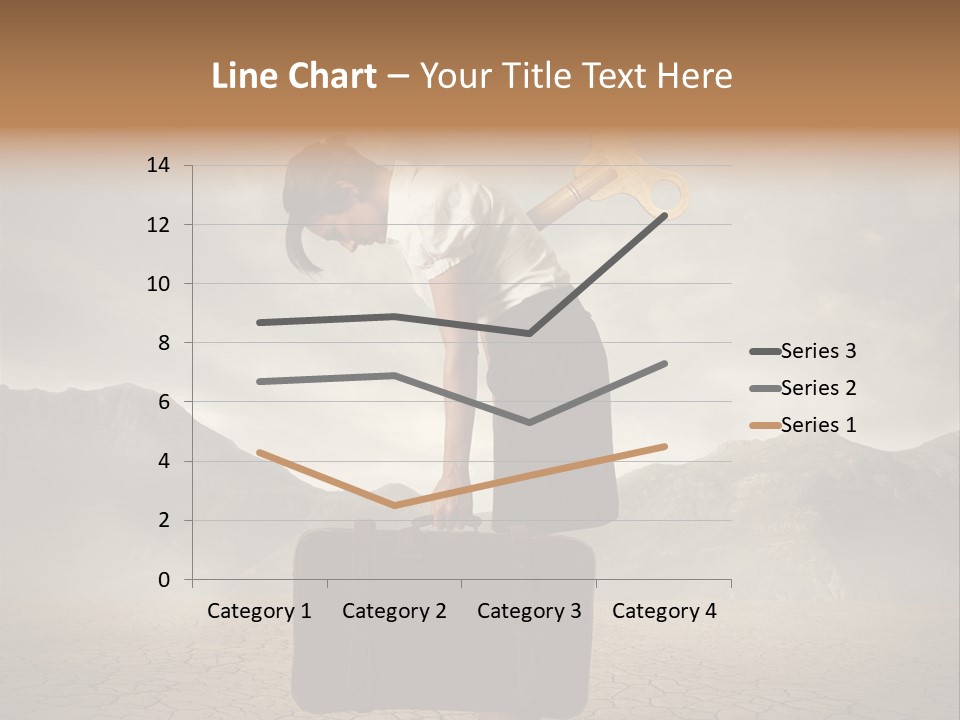 A Woman Holding A Briefcase With A Golden Key On Top Of It PowerPoint Template