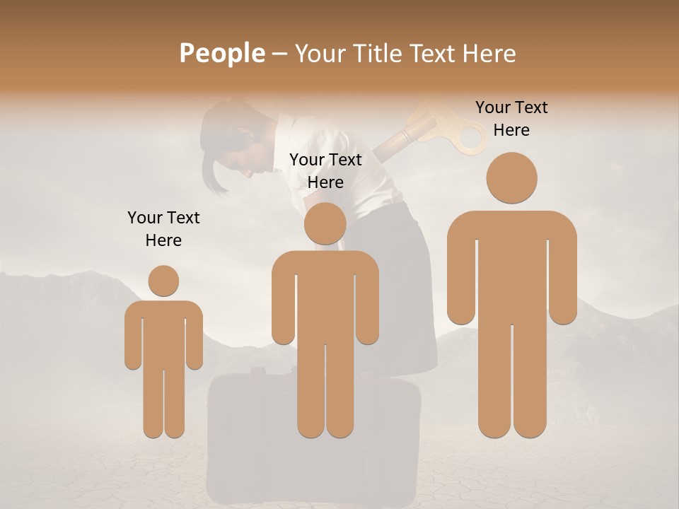 A Woman Holding A Briefcase With A Golden Key On Top Of It PowerPoint Template