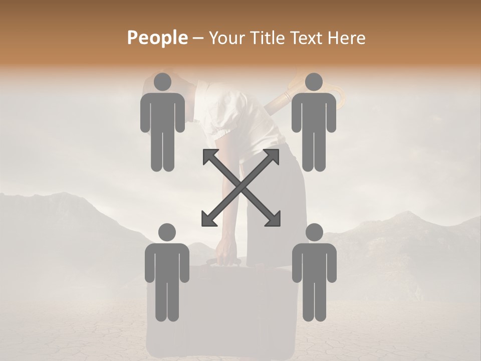 A Woman Holding A Briefcase With A Golden Key On Top Of It PowerPoint Template