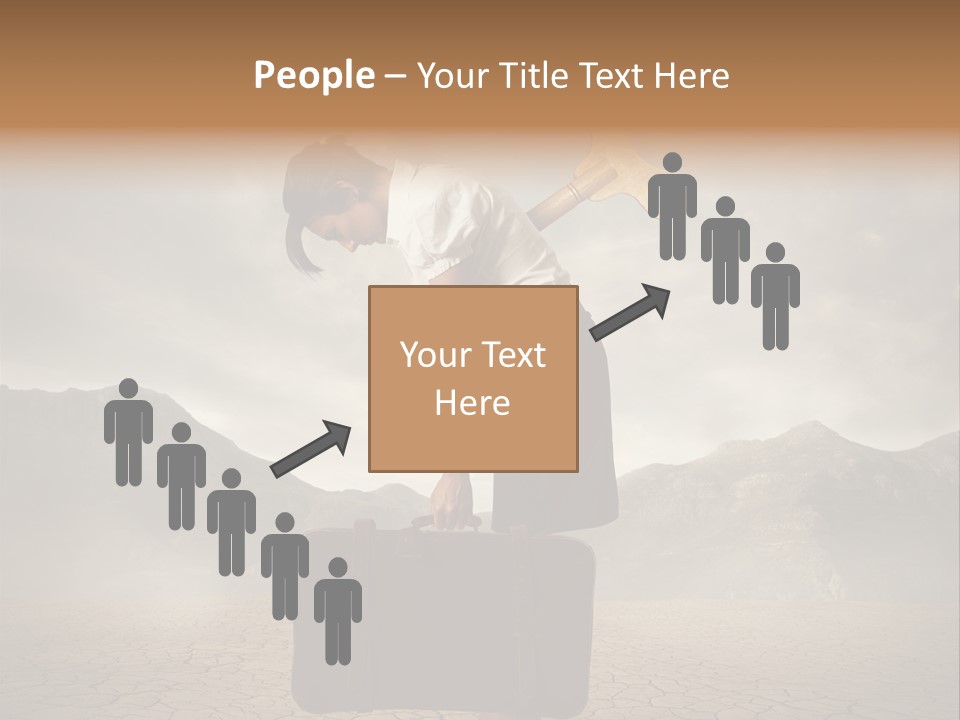 A Woman Holding A Briefcase With A Golden Key On Top Of It PowerPoint Template