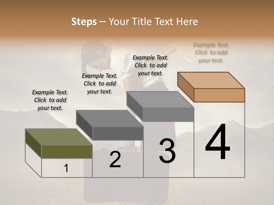 A Woman Holding A Briefcase With A Golden Key On Top Of It PowerPoint Template