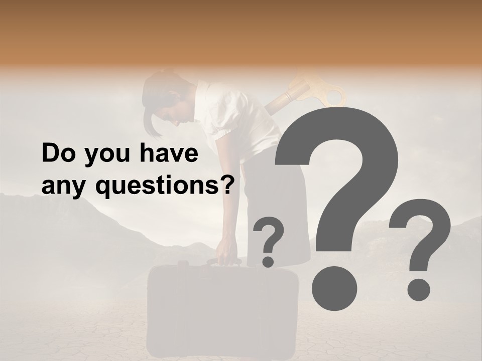 A Woman Holding A Briefcase With A Golden Key On Top Of It PowerPoint Template